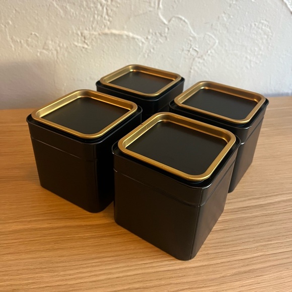 Set of 4 IKEA BLOMNING Coffee/Tea Canisters tin boxes - Picture 2 of 7